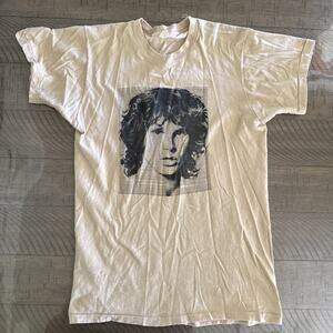 Vintage Jim Morrison The Doors T-Shirt Single Stitch USA M 80s Rock Band Tee